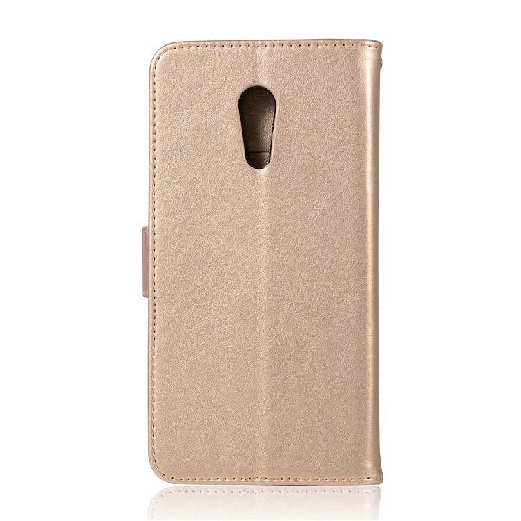 For vivo Xplay6 Imprint Owl Dream Catcher Wallet Stand Leather Flip Case - Gold-2