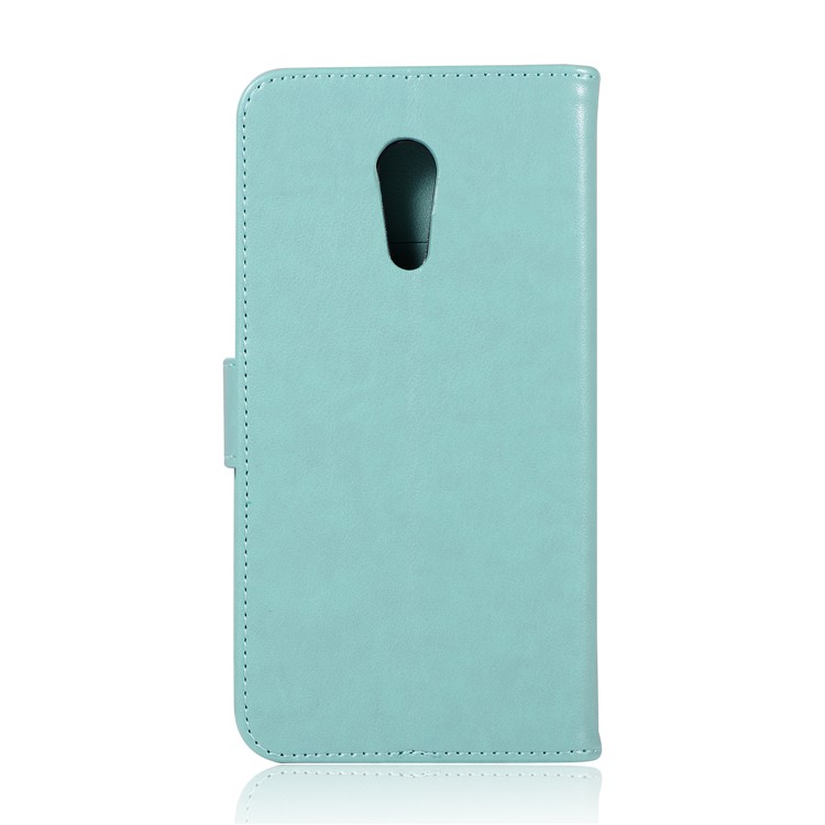 For vivo Xplay6 Imprint Owl Dream Catcher Wallet Stand Leather Phone Casing - Cyan-3