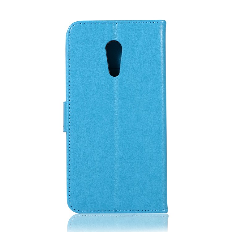 For vivo Xplay6 Imprint Owl Dream Catcher Wallet Stand Leather Mobile Cover - Blue-3