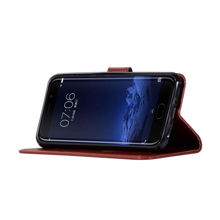 For vivo Xplay6 Imprint Owl Dream Catcher Wallet Stand Leather Protective Case - Brown-5