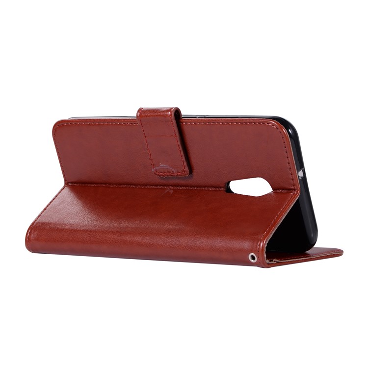 For vivo Xplay6 Imprint Owl Dream Catcher Wallet Stand Leather Protective Case - Brown-6