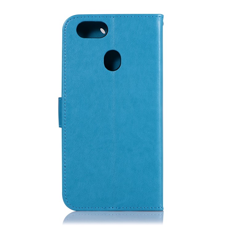 Imprint Dream Catcher Owl Magnetic Wallet PU Leather Stand Cell Phone Cover for OPPO F5 - Blue-3