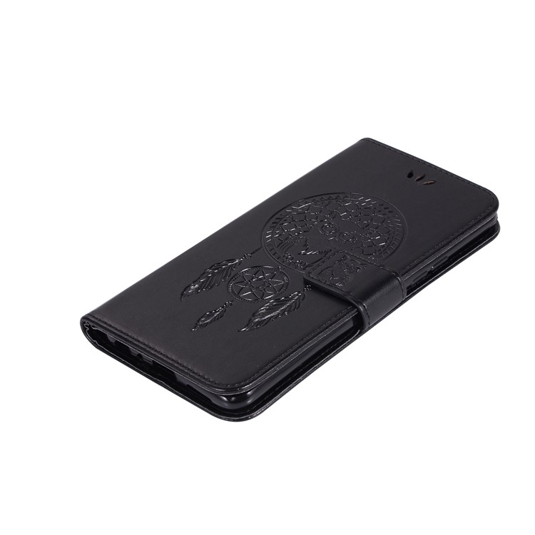 Imprint Owl Dream Catcher Wallet Stand Leather Case for vivo X20 - Black-7
