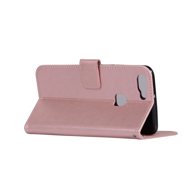 Imprint Owl Dream Catcher Wallet Stand Leather Shell for vivo X20 - Rose Gold-6