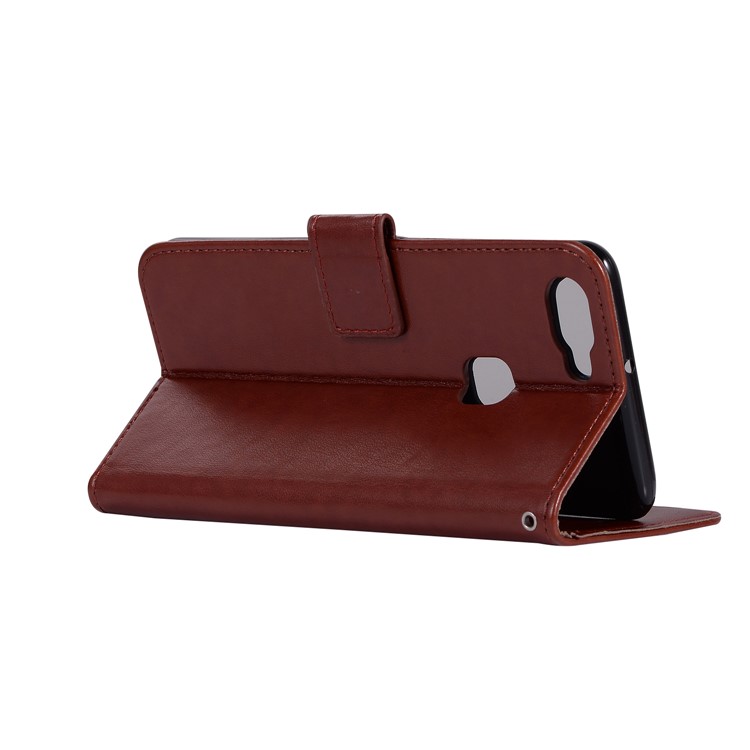 Imprint Owl Dream Catcher Wallet Stand Leather Cell Phone Shell for vivo X20 - Brown-6