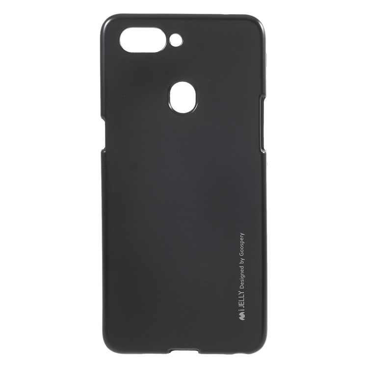 MERCURY GOOSPERY i JELLY Metallic TPU Flexible Mobile Phone Cover for Oppo R15 - Black-1