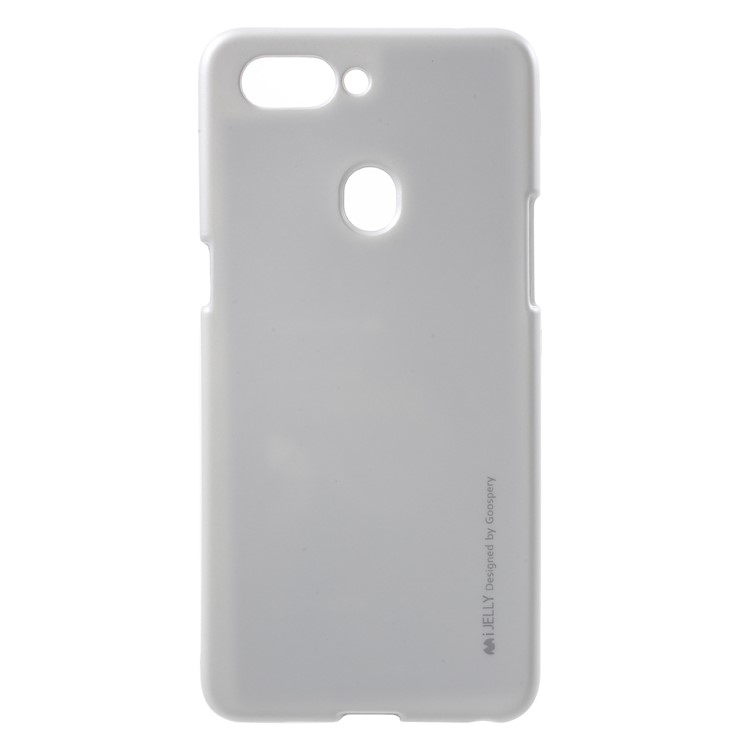 MERCURY GOOSPERY i JELLY Metallic TPU Flexible Mobile Phone Casing for Oppo R15 - White-1
