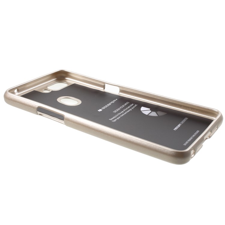 MERCURY GOOSPERY i JELLY Metallic TPU Flexible Mobile Phone Shell for Oppo R15 - Gold-3