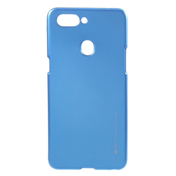 MERCURY GOOSPERY i JELLY Metallic TPU Flexible Cellphone Cover for Oppo R15 - Blue-1