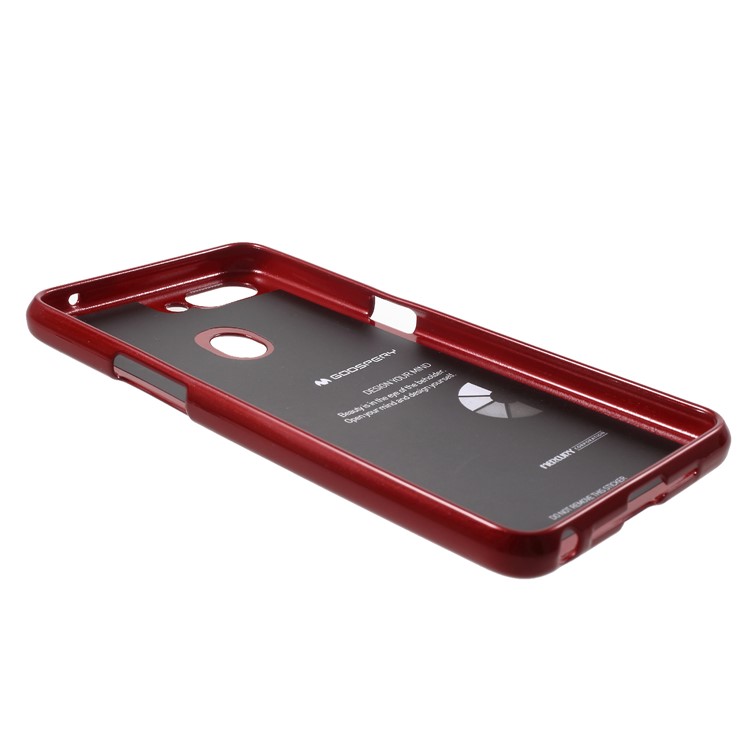 MERCURY GOOSPERY Jelly Glitter Powder TPU Phone Accessory Case for Oppo R15 - Red-3