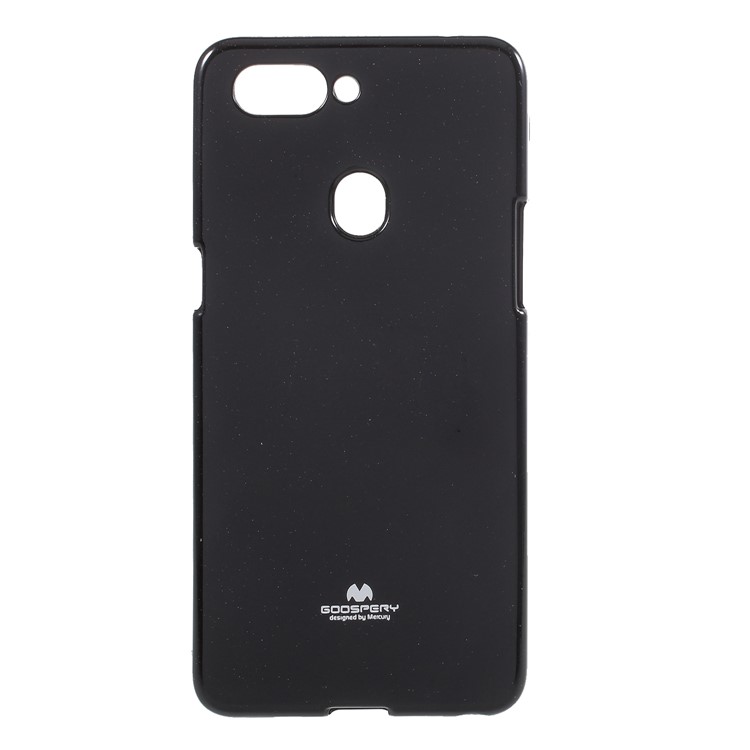 MERCURY GOOSPERY Jelly Glitter Powder TPU Phone Accessory Cover for Oppo R15 - Black-1