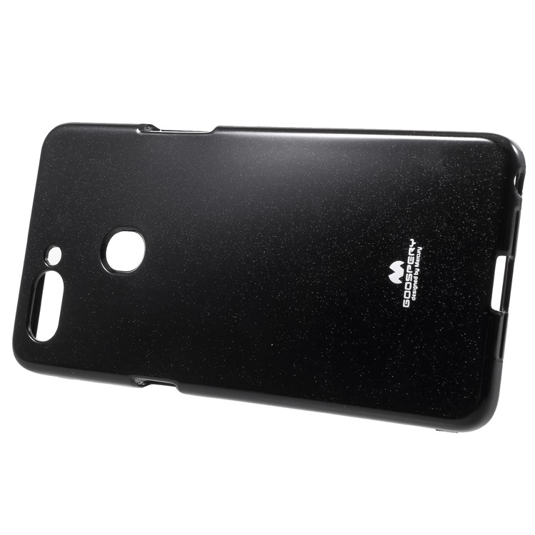 MERCURY GOOSPERY Jelly Glitter Powder TPU Phone Accessory Cover for Oppo R15 - Black-2