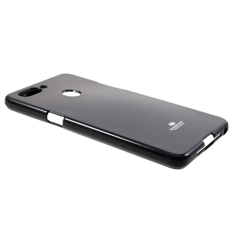 MERCURY GOOSPERY Jelly Glitter Powder TPU Phone Accessory Cover for Oppo R15 - Black-3