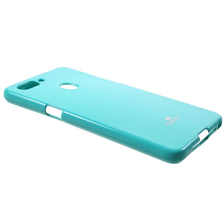 MERCURY GOOSPERY Jelly Glitter Powder TPU Phone Protection Casing for Oppo R15 - Cyan-2