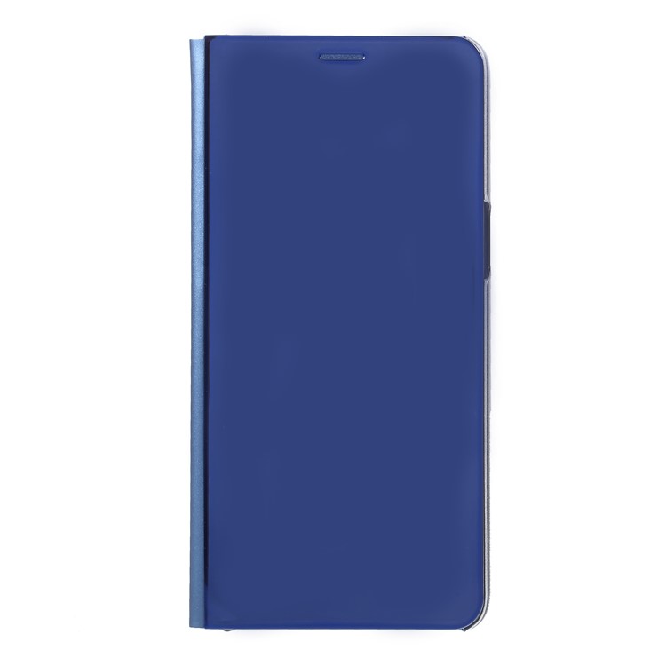 View Window Plated Mirror Surface Leather Folio Shell with Stand for OPPO F7 - Blue-1