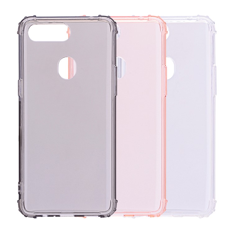 Shockproof TPU Mobile Phone Case for Oppo R15 Pro - Grey-6