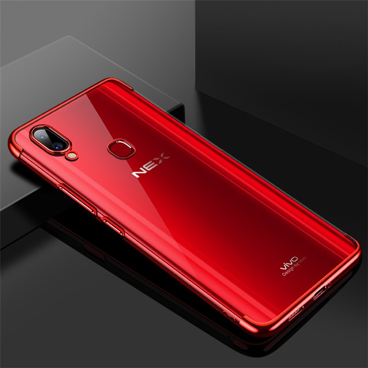 CAFELE Electroplating Soft TPU Phone Cover for vivo NEX A - Red-1
