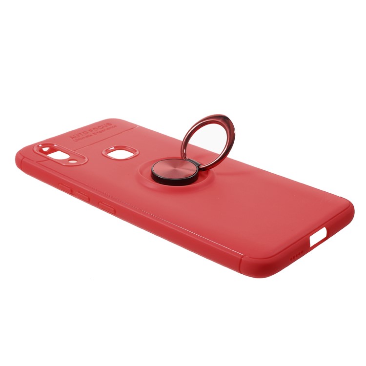 Finger Ring Kickstand TPU Mobile Case (Built-in Magnetic Metal Sheet) for vivo NEX A - Red-3