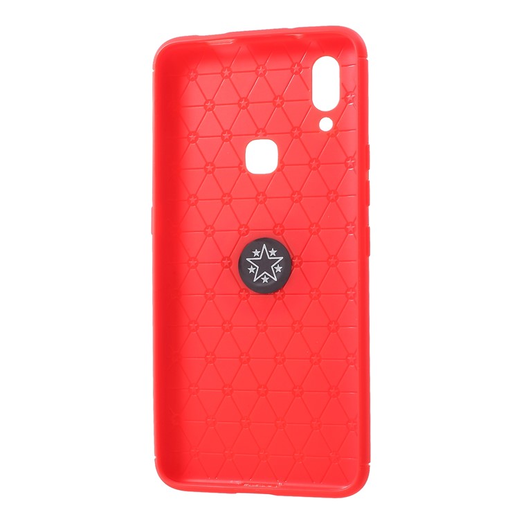Finger Ring Kickstand TPU Mobile Case (Built-in Magnetic Metal Sheet) for vivo NEX A - Red-4