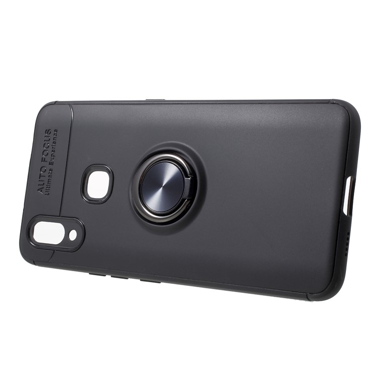 Finger Ring Kickstand TPU Mobile Cover (Built-in Magnetic Metal Sheet) for vivo NEX A - All Black-2