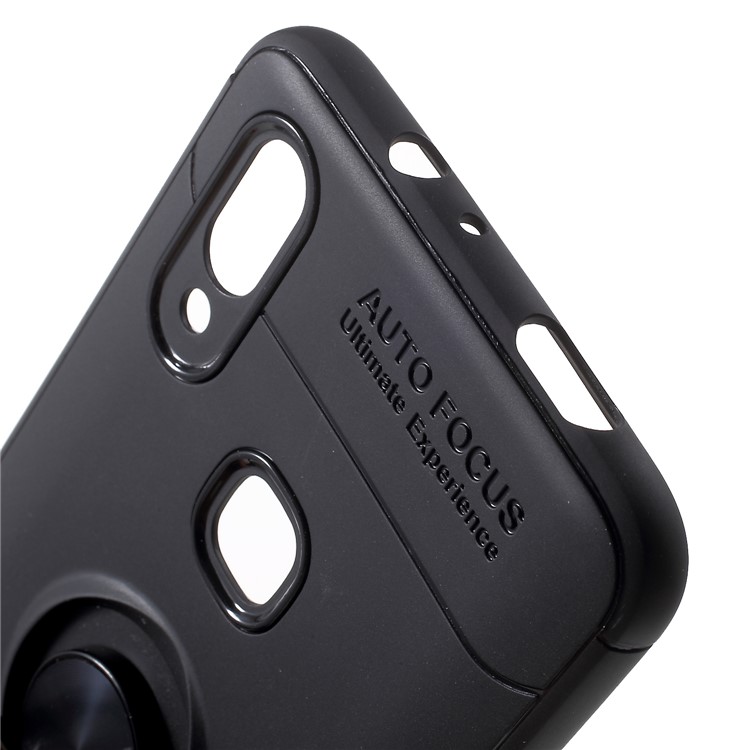 Finger Ring Kickstand TPU Mobile Cover (Built-in Magnetic Metal Sheet) for vivo NEX A - All Black-6