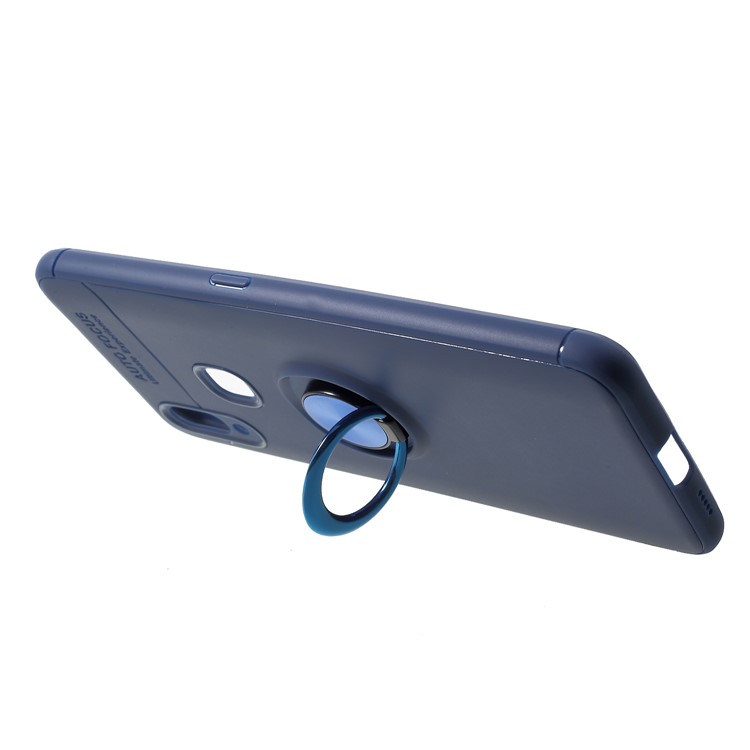 Finger Ring Kickstand TPU Cell Phone Case (Built-in Magnetic Metal Sheet) for vivo NEX A - Blue-2