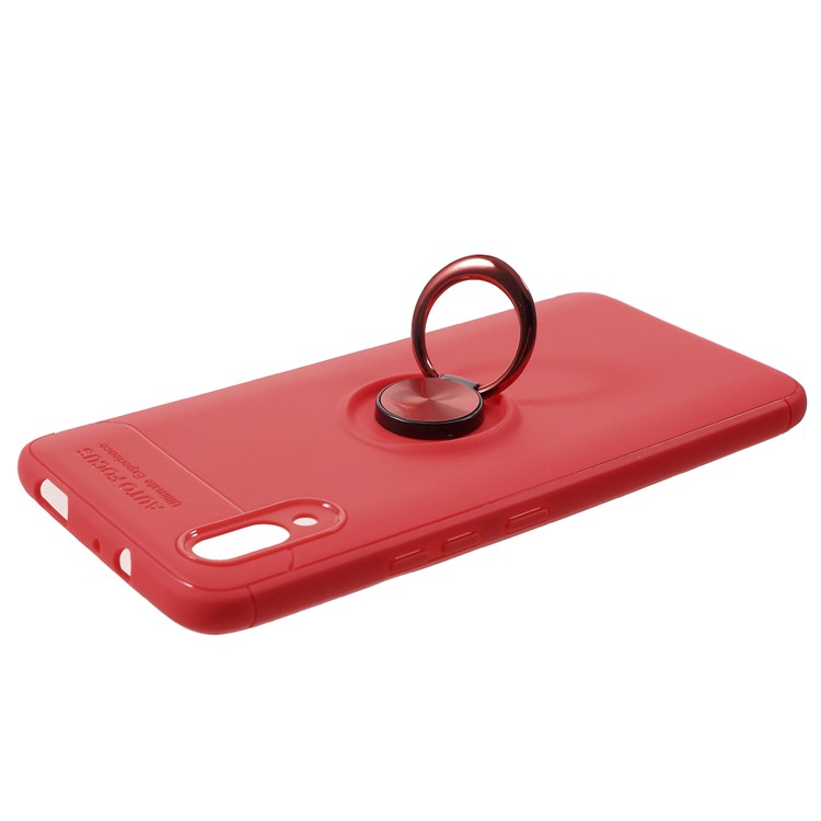 Finger Ring Kickstand TPU Phone Shell for vivo NEX S (Built-in Magnetic Metal Sheet) - Red-3