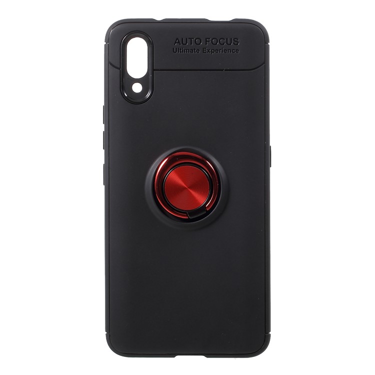 Finger Ring Kickstand TPU Phone Protection Casing for vivo NEX S (Built-in Magnetic Metal Sheet) - Black / Red-1