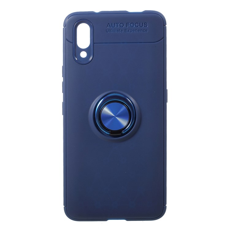 Finger Ring Kickstand TPU Protective Back Casing for vivo NEX S (Built-in Magnetic Metal Sheet) - Blue-1