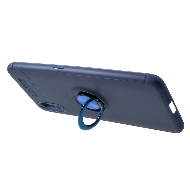 Finger Ring Kickstand TPU Protective Back Casing for vivo NEX S (Built-in Magnetic Metal Sheet) - Blue-2