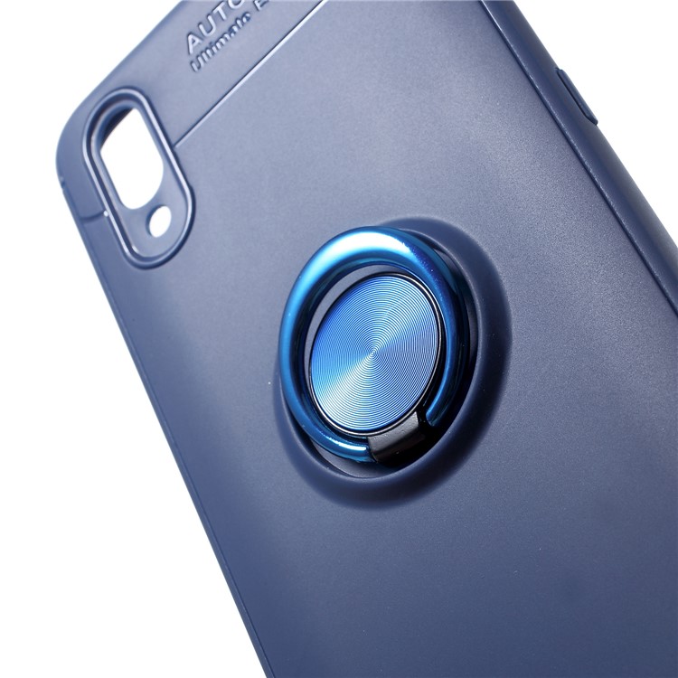 Finger Ring Kickstand TPU Protective Back Casing for vivo NEX S (Built-in Magnetic Metal Sheet) - Blue-4