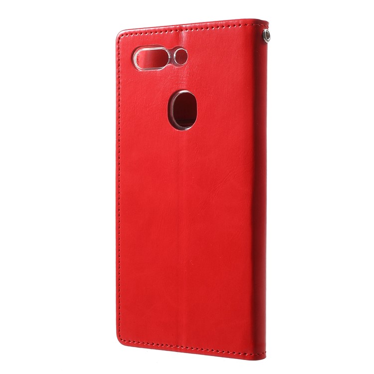 MERCURY GOOSPERY Blue Moon Stand Leather Wallet Shell for Oppo R15 Dream Mirror Edition - Red-3