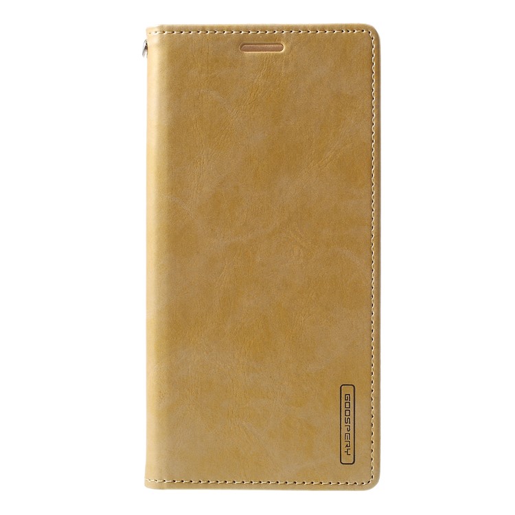 MERCURY GOOSPERY Blue Moon Stand Leather Wallet Casing for Oppo R15 Dream Mirror Edition - Gold-1
