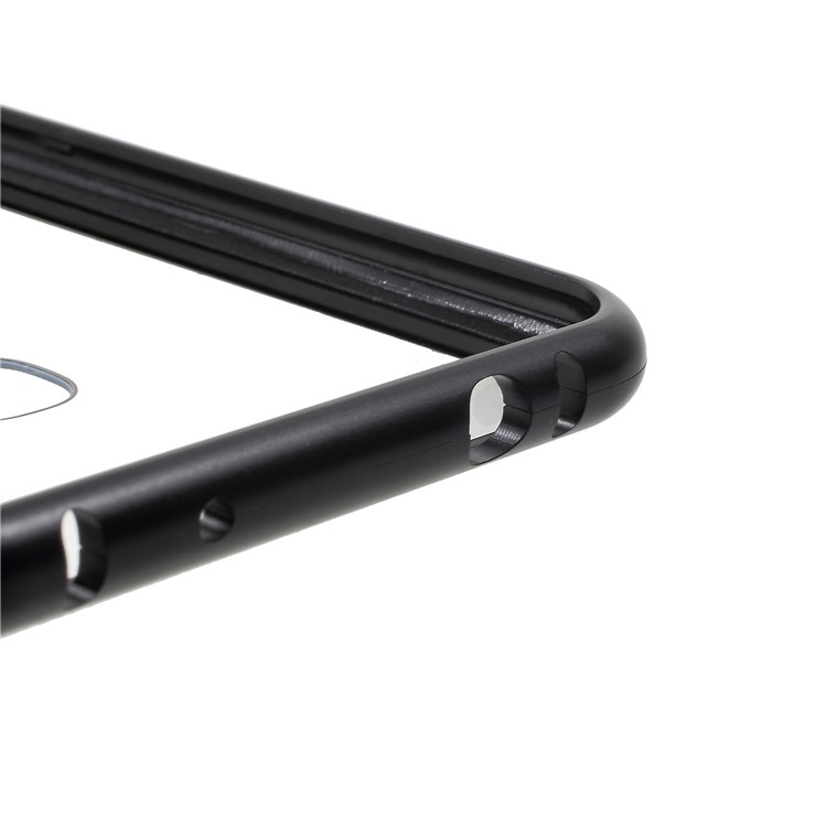 Detachable Magnetic Metal Frame + Tempered Glass Back Protection Phone Case for vivo X21 - Black / Transparent-11