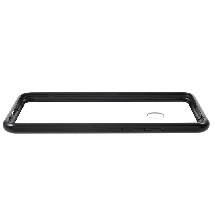 Detachable Magnetic Metal Frame + Tempered Glass Back Protection Phone Case for vivo X21 - Black / Transparent-3