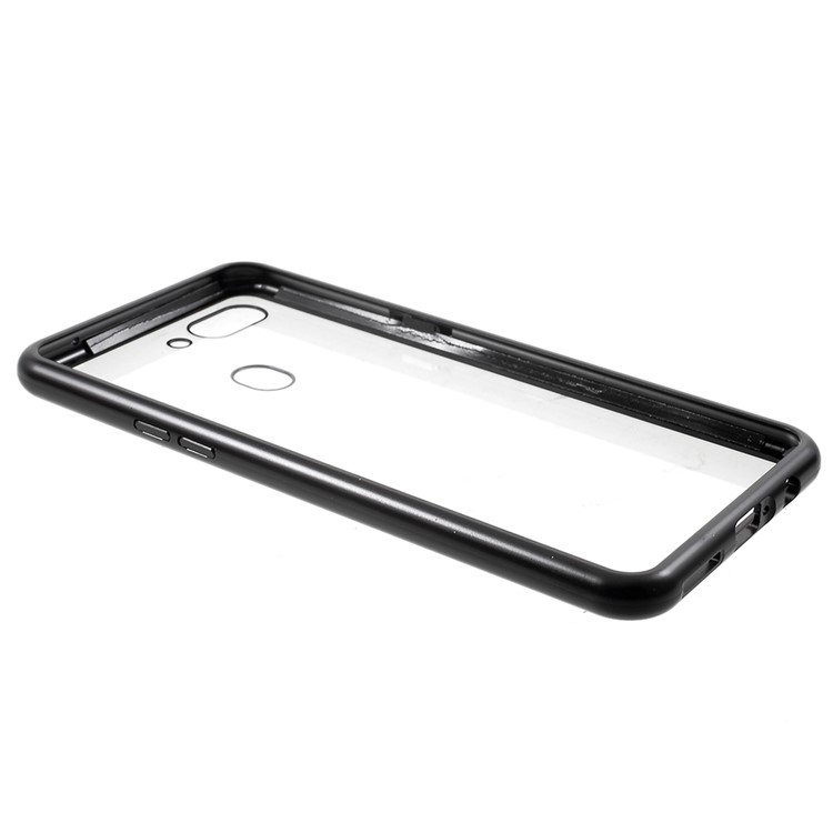 Detachable Magnetic Metal Frame + Tempered Glass Back Cell Phone Case for Oppo R15 Dream Mirror Edition - Black-10