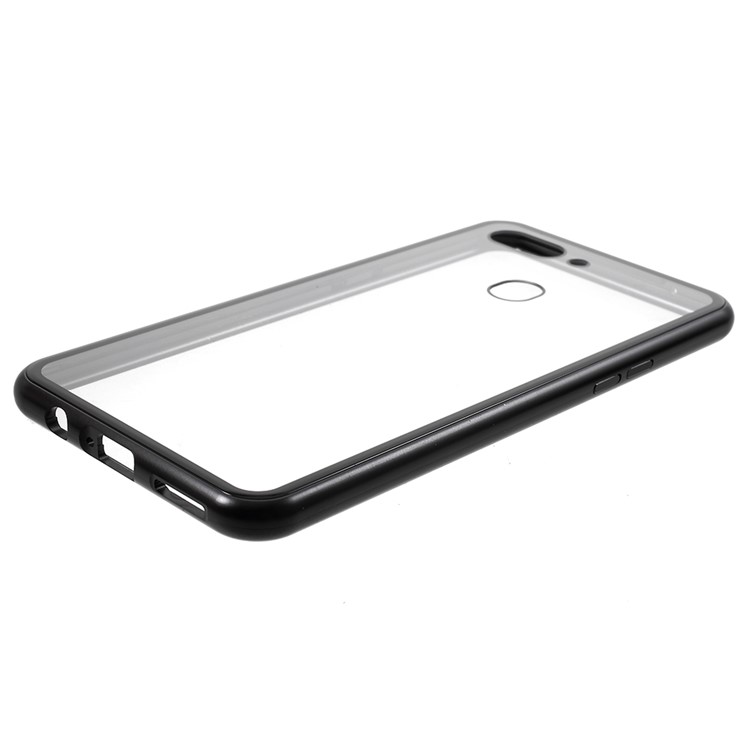 Detachable Magnetic Metal Frame + Tempered Glass Back Cell Phone Case for Oppo R15 Dream Mirror Edition - Black-11