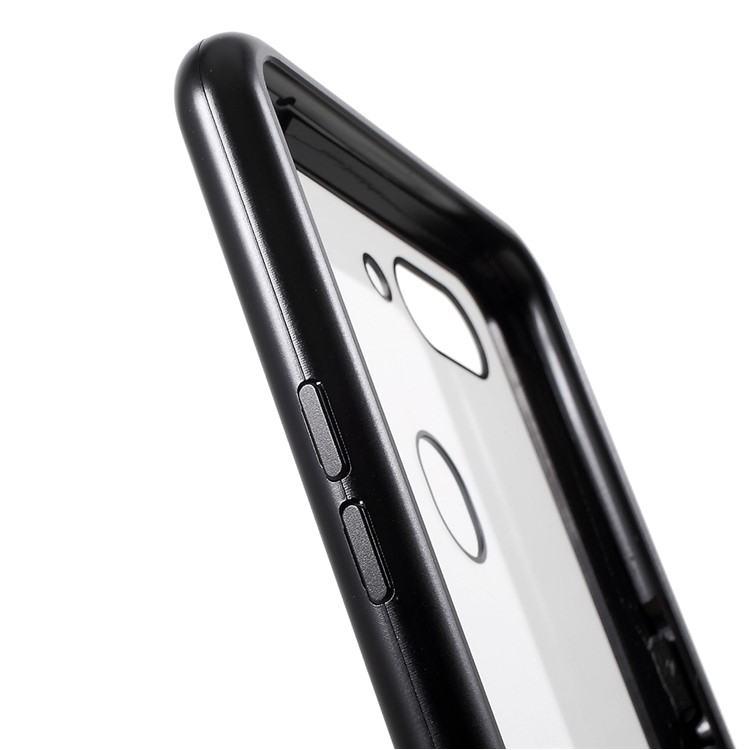 Detachable Magnetic Metal Frame + Tempered Glass Back Cell Phone Case for Oppo R15 Dream Mirror Edition - Black-14