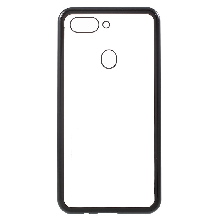 Detachable Magnetic Metal Frame + Tempered Glass Back Cell Phone Case for Oppo R15 Dream Mirror Edition - Black-7