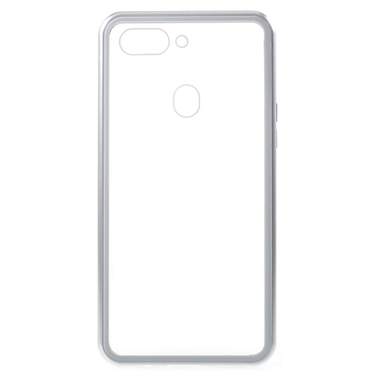 Detachable Magnetic Metal Frame + Tempered Glass Back Mobile Phone Cover for Oppo R15 Dream Mirror Edition - Silver-6