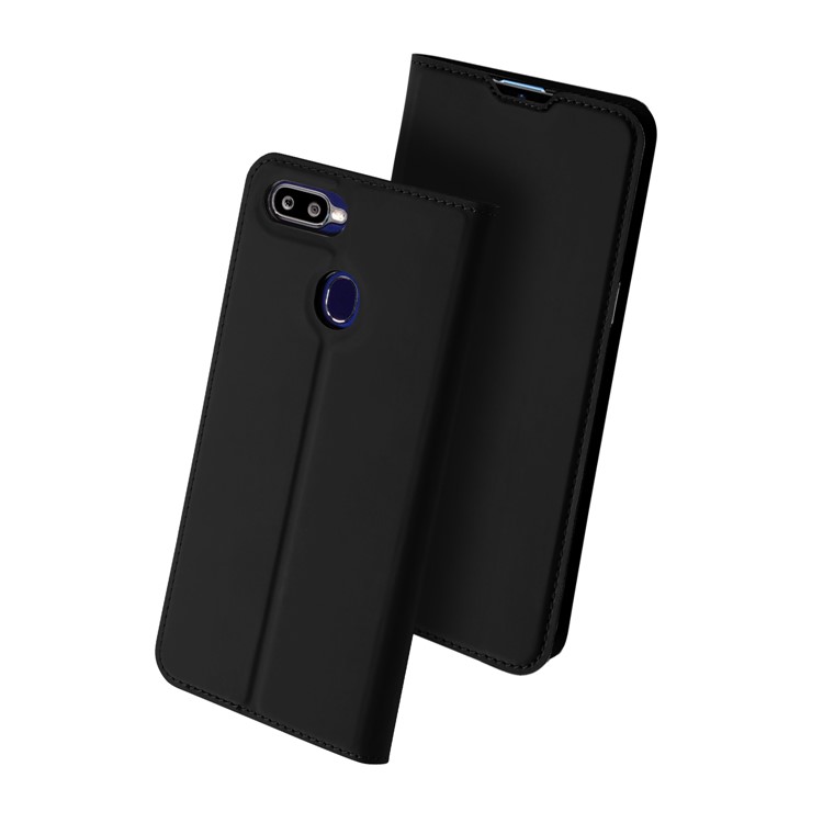 DUX DUCIS Skin Pro Series Flip Leather Stand Cover Accessory for OPPO F9 with Card Slot - Black-2