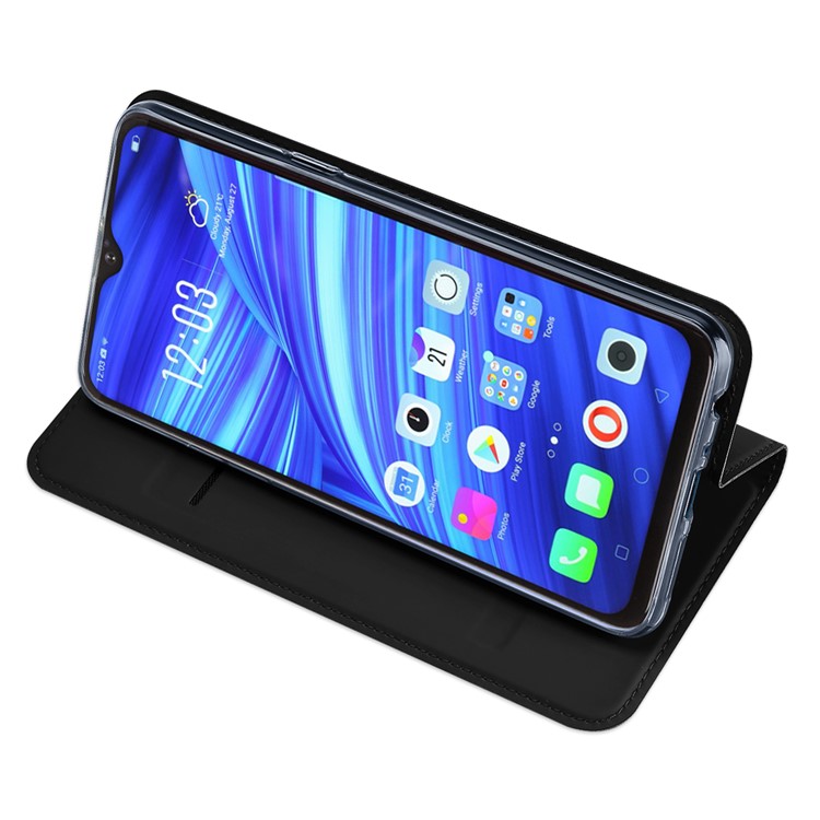 DUX DUCIS Skin Pro Series Flip Leather Stand Cover Accessory for OPPO F9 with Card Slot - Black-5