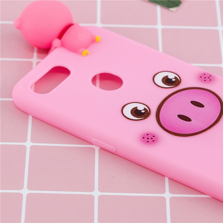 3D Cute Doll Pattern Printing TPU Shell Case for OPPO F9 - Pig-10