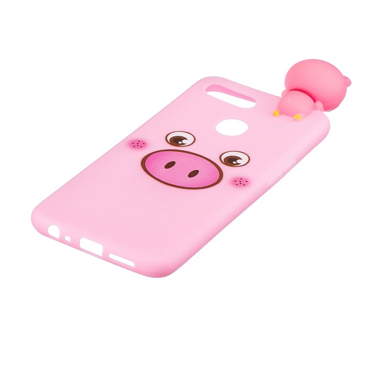 3D Cute Doll Pattern Printing TPU Shell Case for OPPO F9 - Pig-2