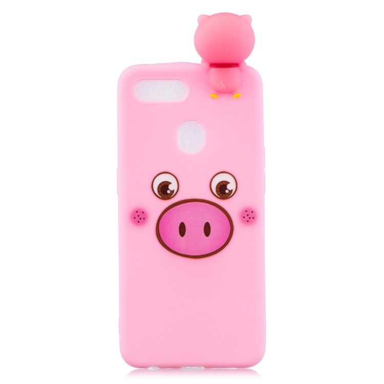 3D Cute Doll Pattern Printing TPU Shell Case for OPPO F9 - Pig-5