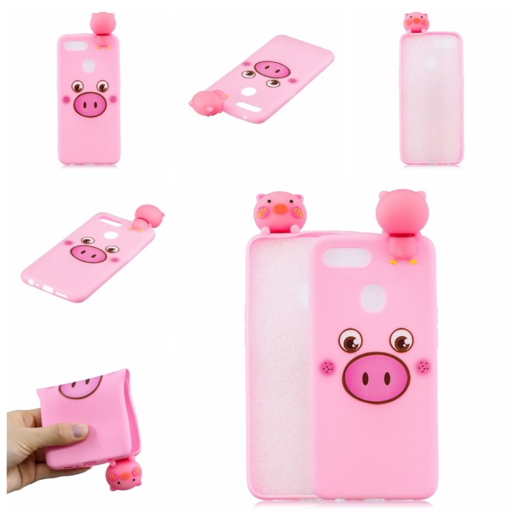 3D Cute Doll Pattern Printing TPU Shell Case for OPPO F9 - Pig-7