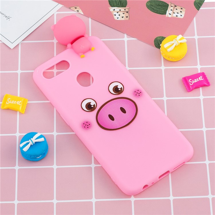 3D Cute Doll Pattern Printing TPU Shell Case for OPPO F9 - Pig-8