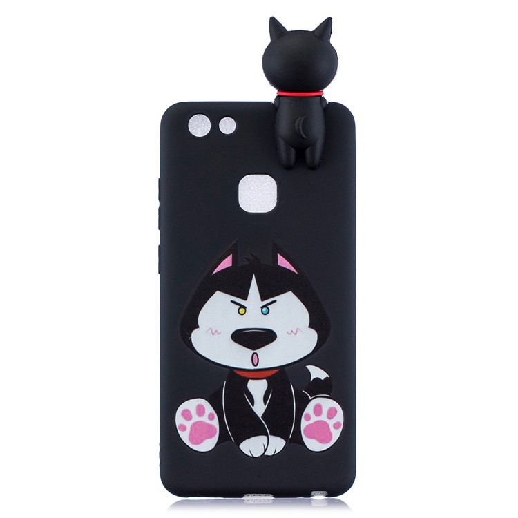 Pattern Printing TPU Gel Protective Case for vivo Y79 / V7+ with 3D Animal Doll - Dog-5