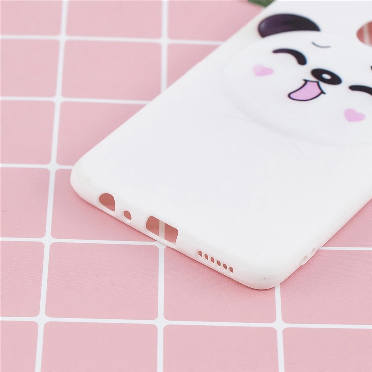 Pattern Printing TPU Gel Protective Case for Vivo F7 with 3D Animal Doll - Panda-9