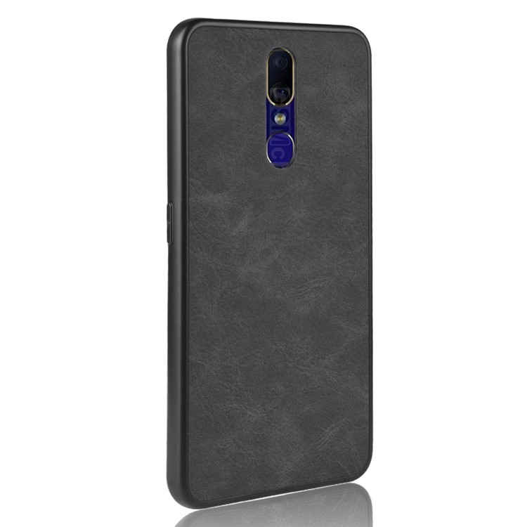 PU Leather Coated TPU Protective Phone Cover for OPPO F11 - Black-3